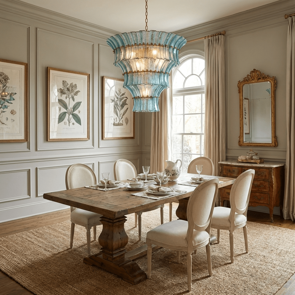 Calyra Tiered Glass Chandelier - Elegant Design, Adjustable Height