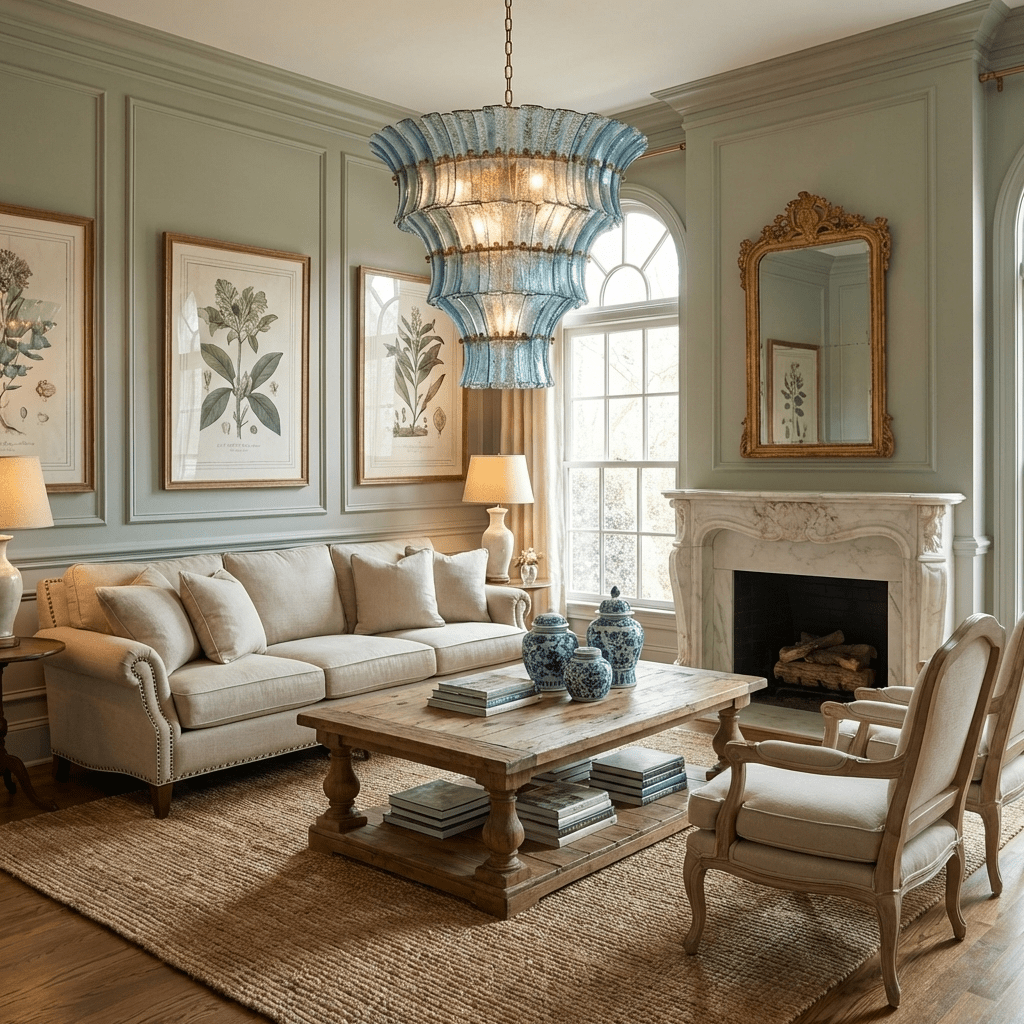 Calyra Tiered Glass Chandelier - Elegant Design, Adjustable Height