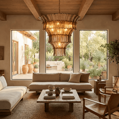 Calyra Tiered Glass Chandelier - Elegant Design, Adjustable Height
