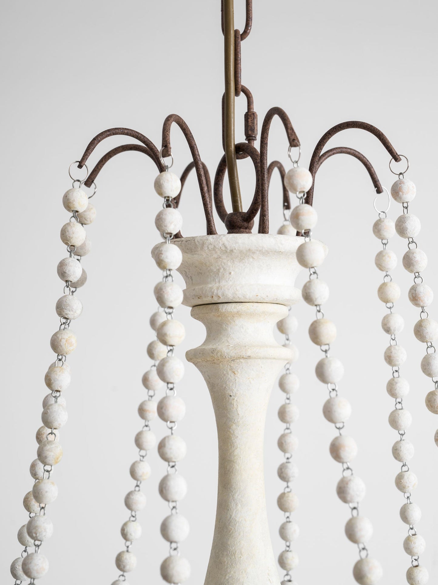 Elegant Candle Style Beaded Chandelier with Adjustable Height and Dimm