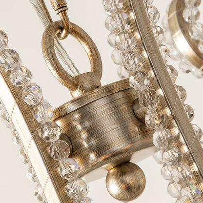Elegant Candle Crystal Chandelier - Adjustable Height & Sparkling Acce