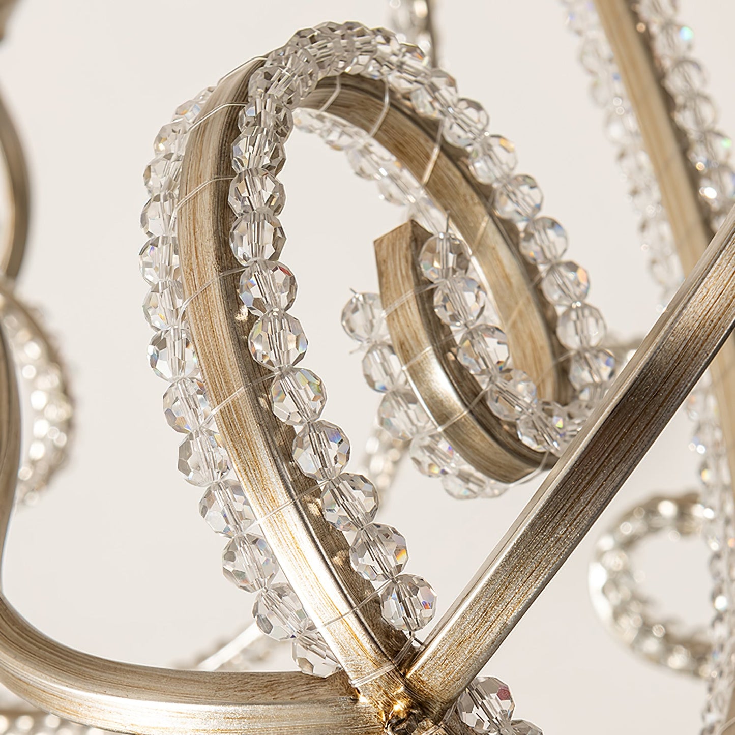 Elegant Candle Crystal Chandelier - Adjustable Height & Sparkling Acce