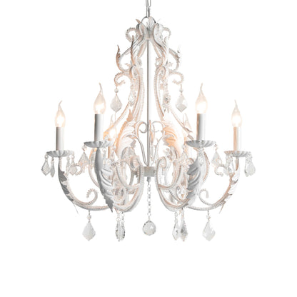 Elegant Candle Holder Chandelier with Adjustable Arms & Vintage Design