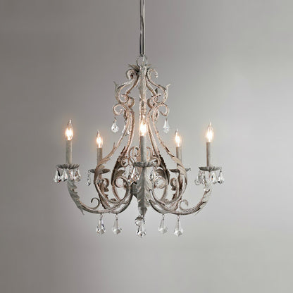 Elegant Candle Holder Chandelier with Adjustable Arms & Vintage Design