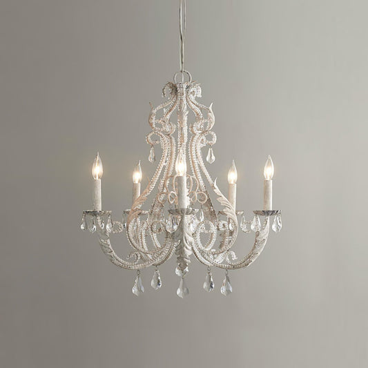 Elegant Candle Holder Chandelier with Adjustable Arms & Vintage Design