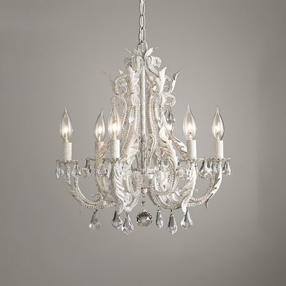 Elegant Candle Holder Chandelier with Adjustable Arms & Vintage Design