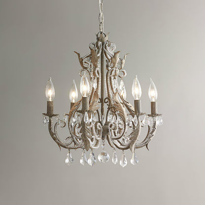 Elegant Candle Holder Chandelier with Adjustable Arms & Vintage Design