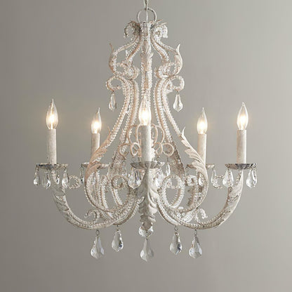 Elegant Candle Holder Chandelier with Adjustable Arms & Vintage Design