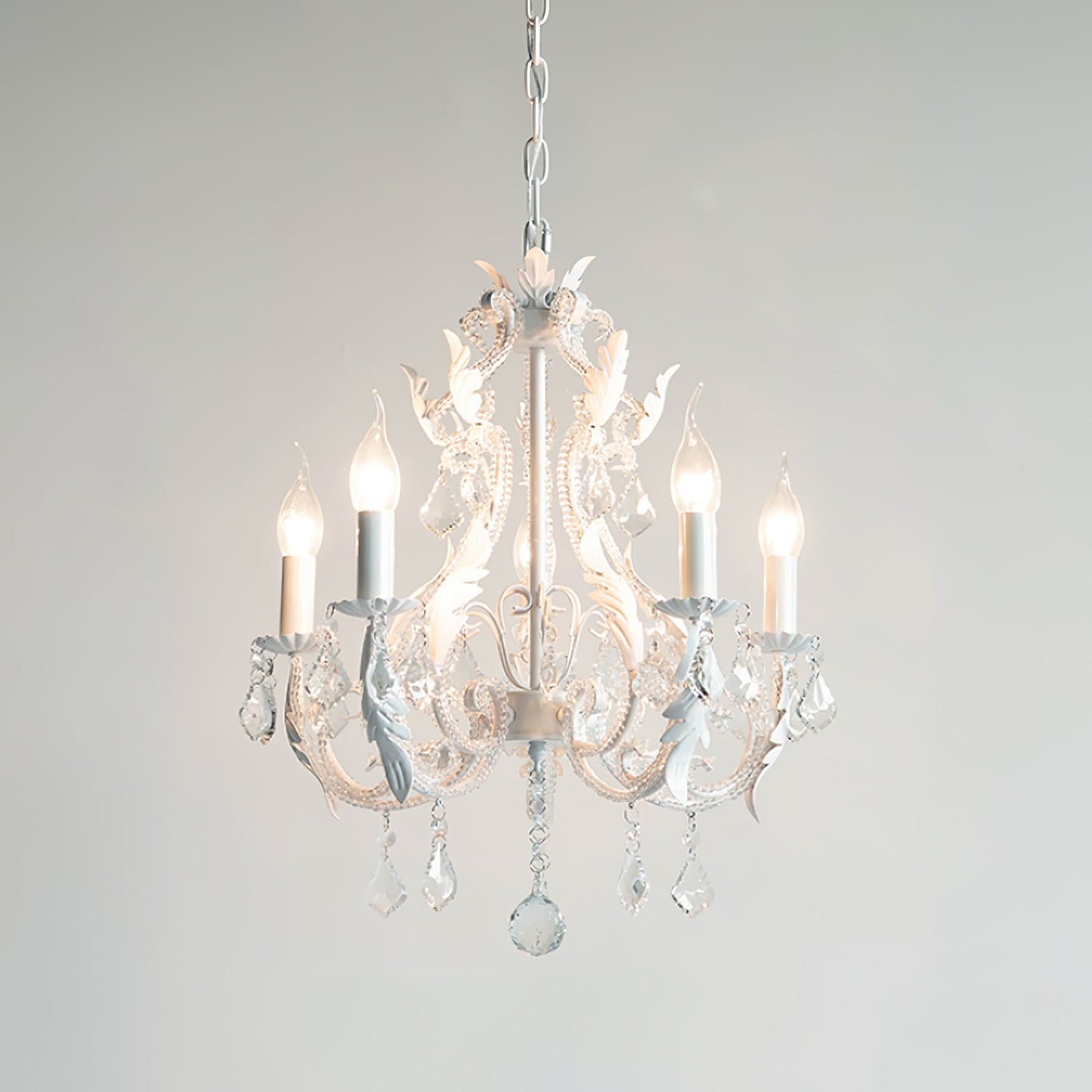 Elegant Candle Holder Chandelier with Adjustable Arms & Vintage Design