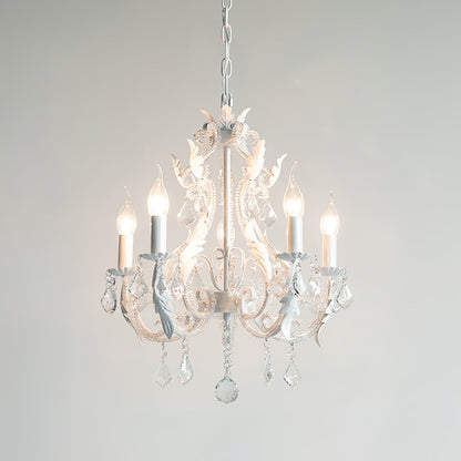 Elegant Candle Holder Chandelier with Adjustable Arms & Vintage Design