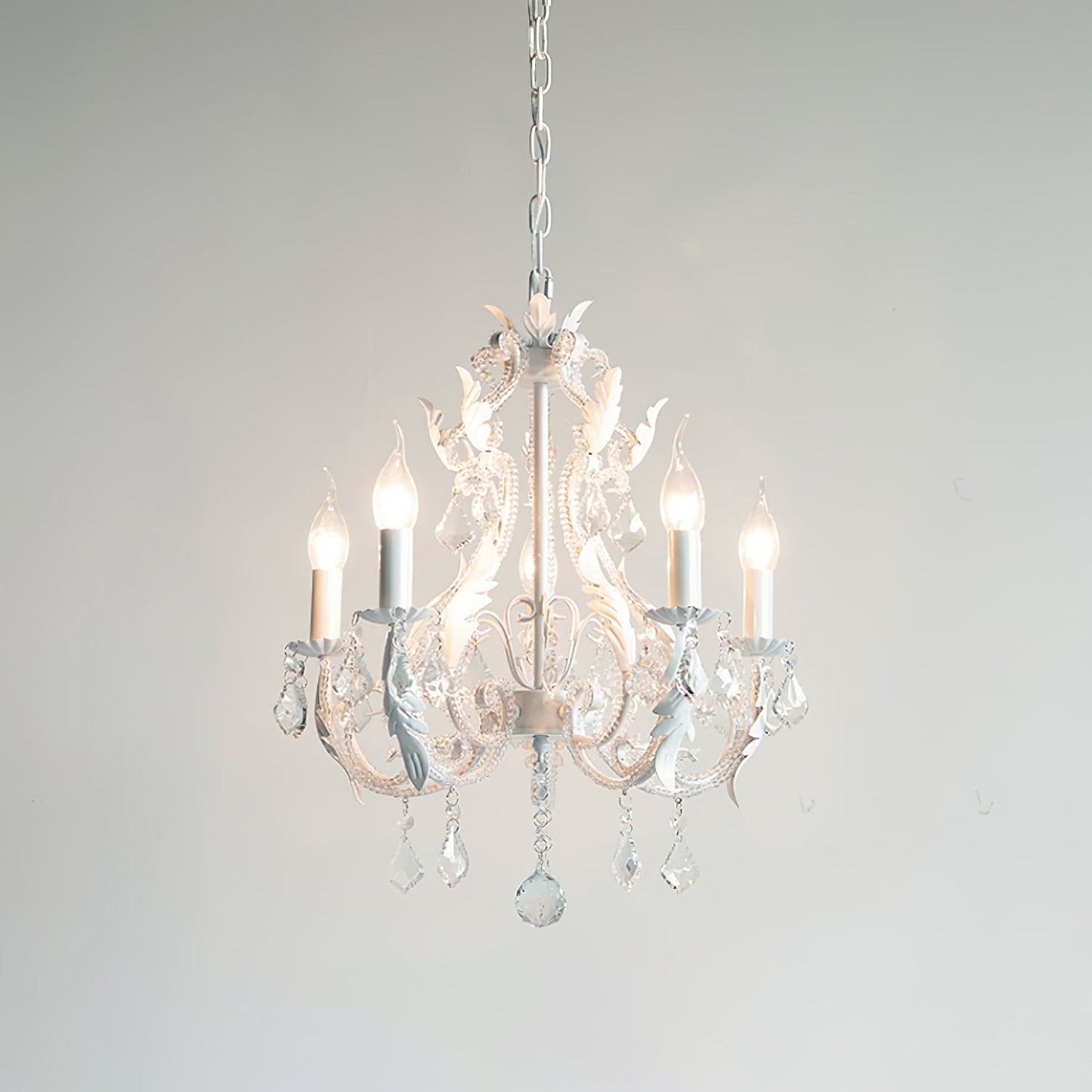 Elegant Candle Holder Chandelier with Adjustable Arms & Vintage Design