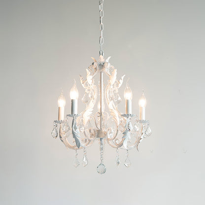 Elegant Candle Holder Chandelier with Adjustable Arms & Vintage Design
