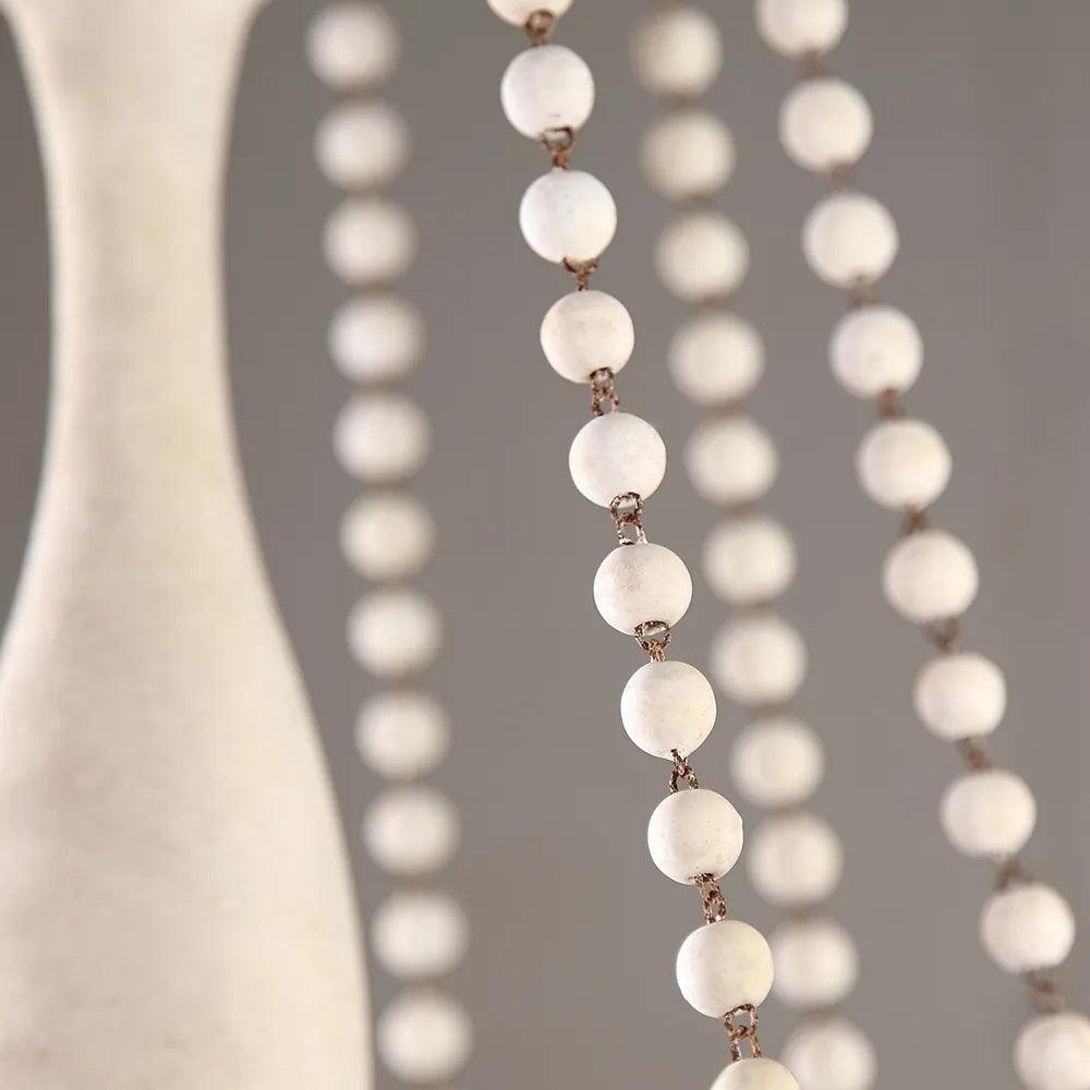 Elegant Candle Style Beaded Chandelier with Adjustable Height and Dimm