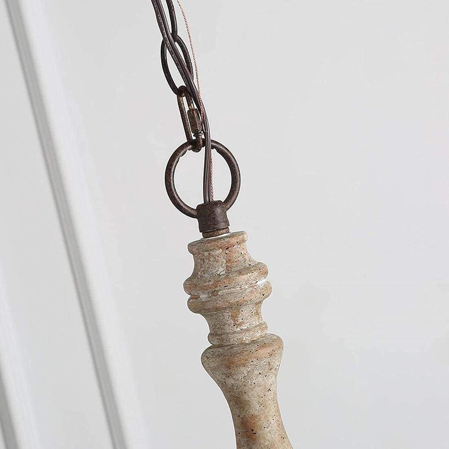 Candlestick Farmhouse Chandelier - Rustic Design with Adjustable Heigh