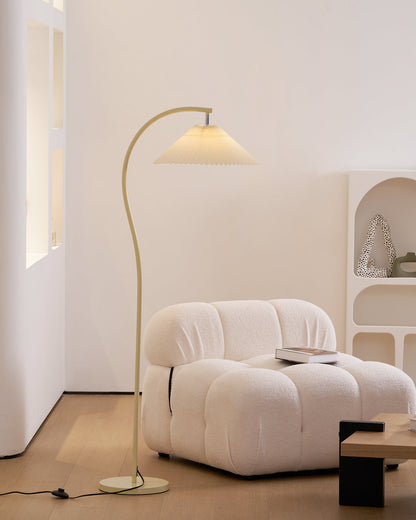 Crescini Pleated Floor Lamp - Adjustable Brightness & Elegant Design