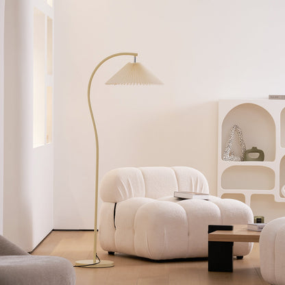 Crescini Pleated Floor Lamp - Adjustable Brightness & Elegant Design