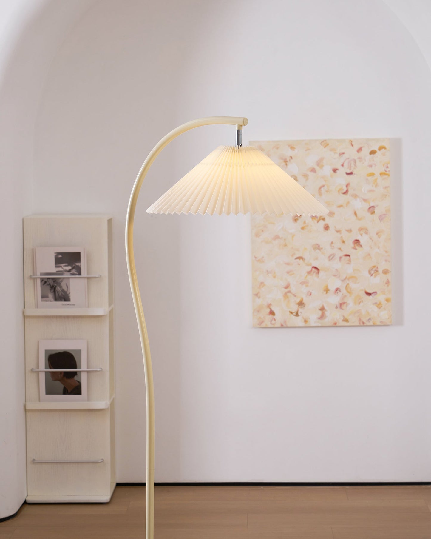 Crescini Pleated Floor Lamp - Adjustable Brightness & Elegant Design