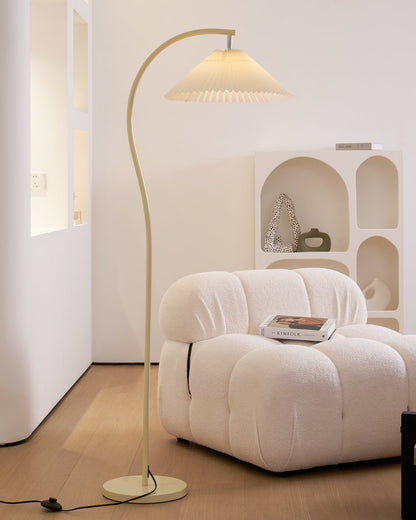 Crescini Pleated Floor Lamp - Adjustable Brightness & Elegant Design