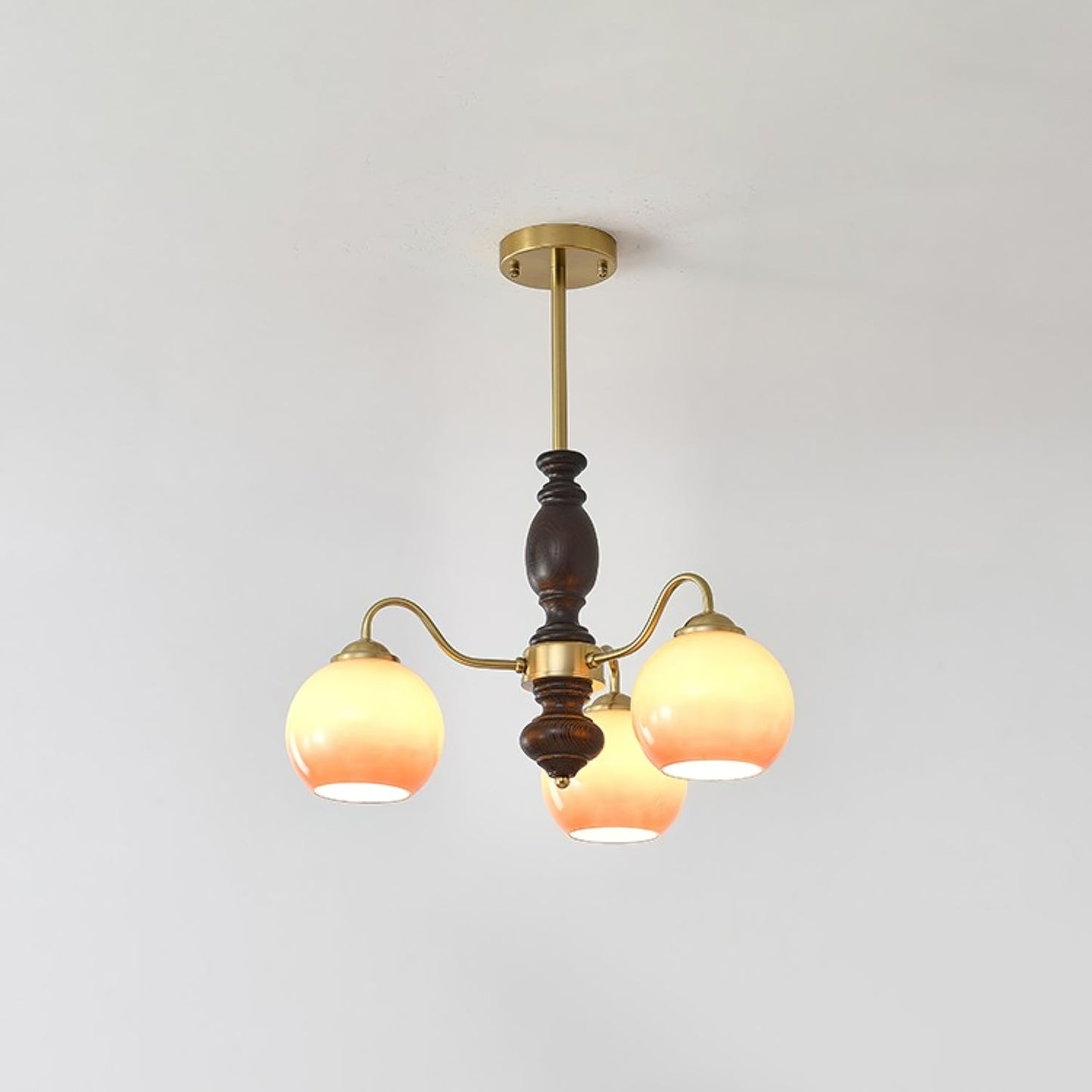 Elegant Caramel Orb Chandelier - Adjustable Height, Energy Efficient L