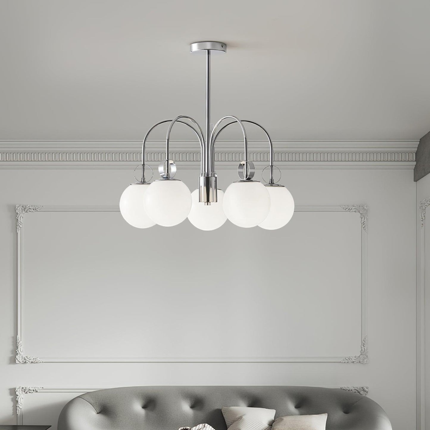 Carisa Collection Modern Chandelier with Adjustable Brightness & Elega