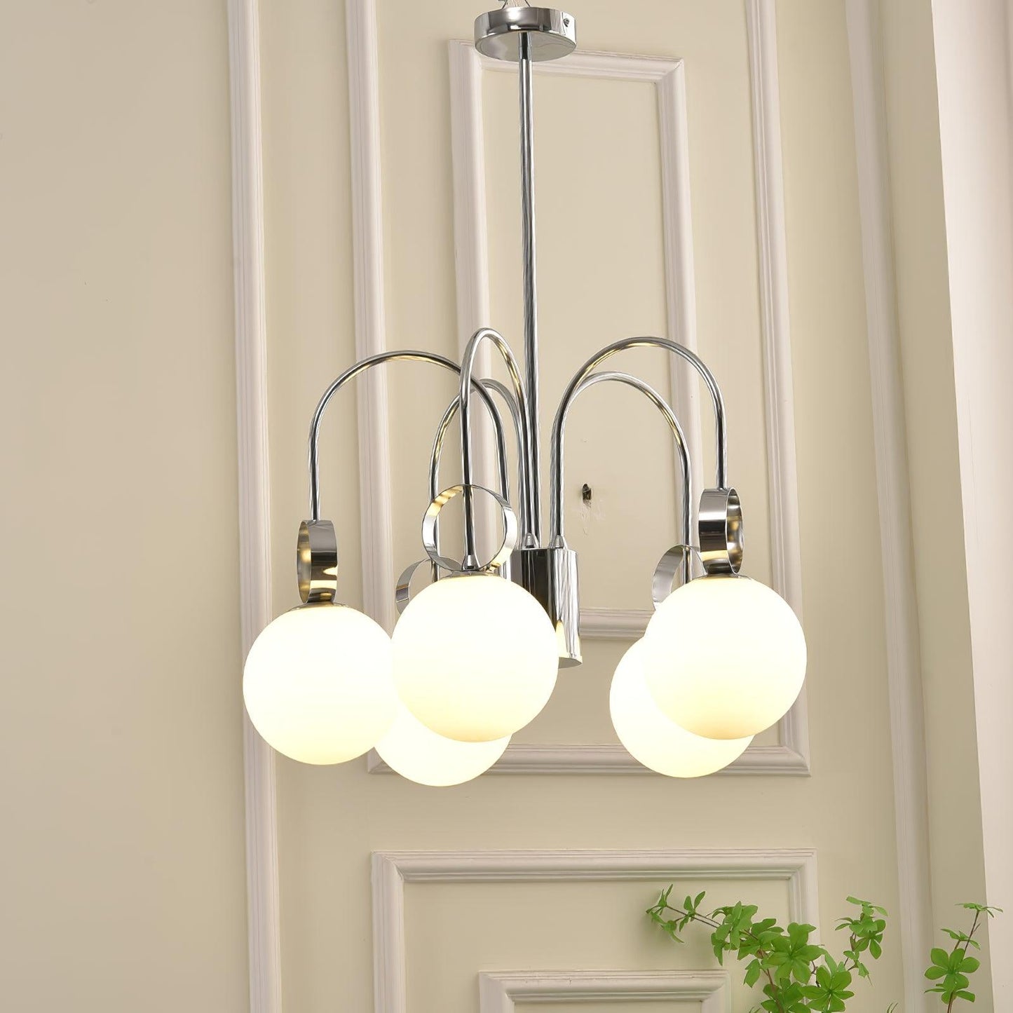 Carisa Collection Modern Chandelier with Adjustable Brightness & Elega