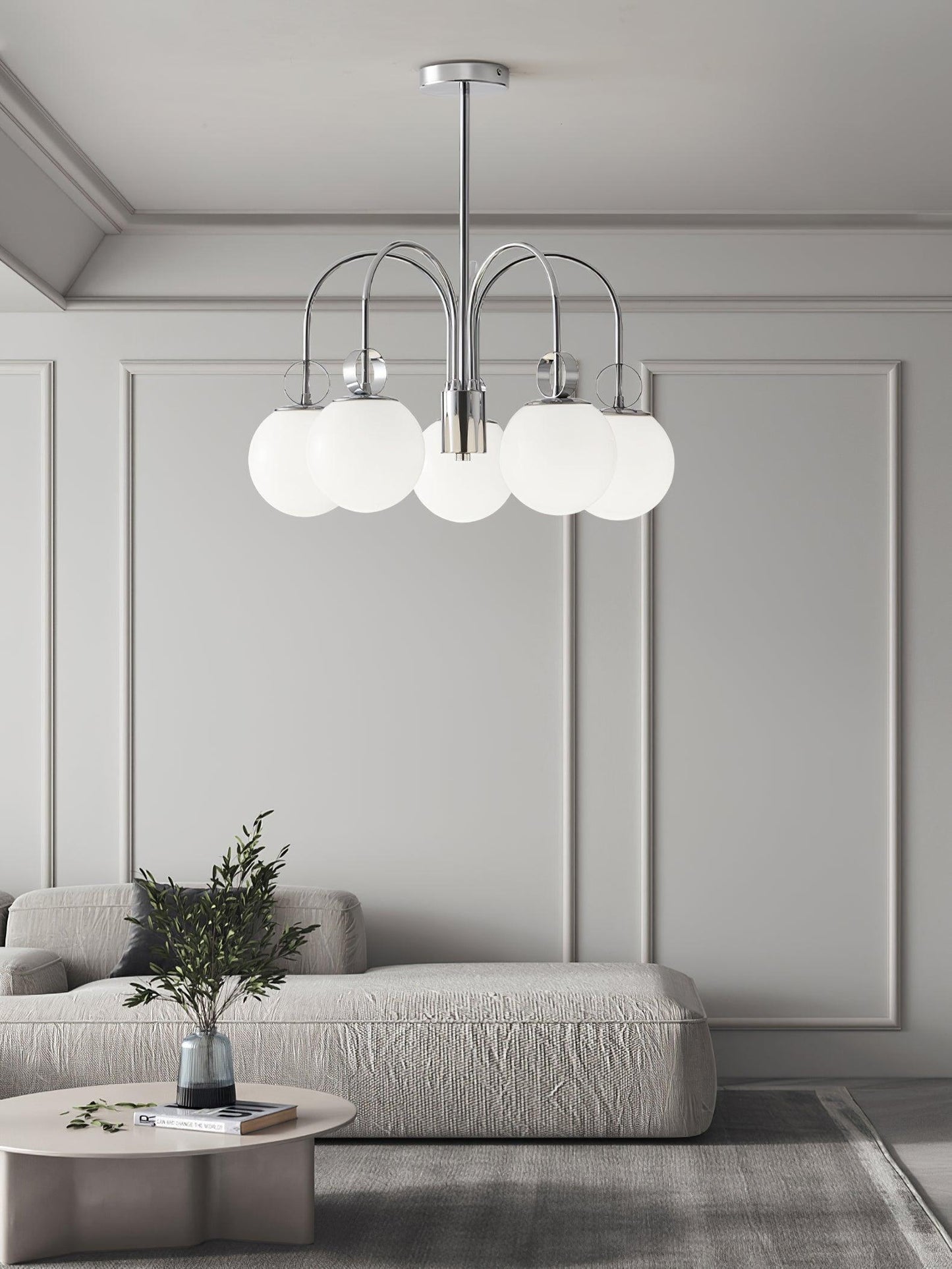 Carisa Collection Modern Chandelier with Adjustable Brightness & Elega