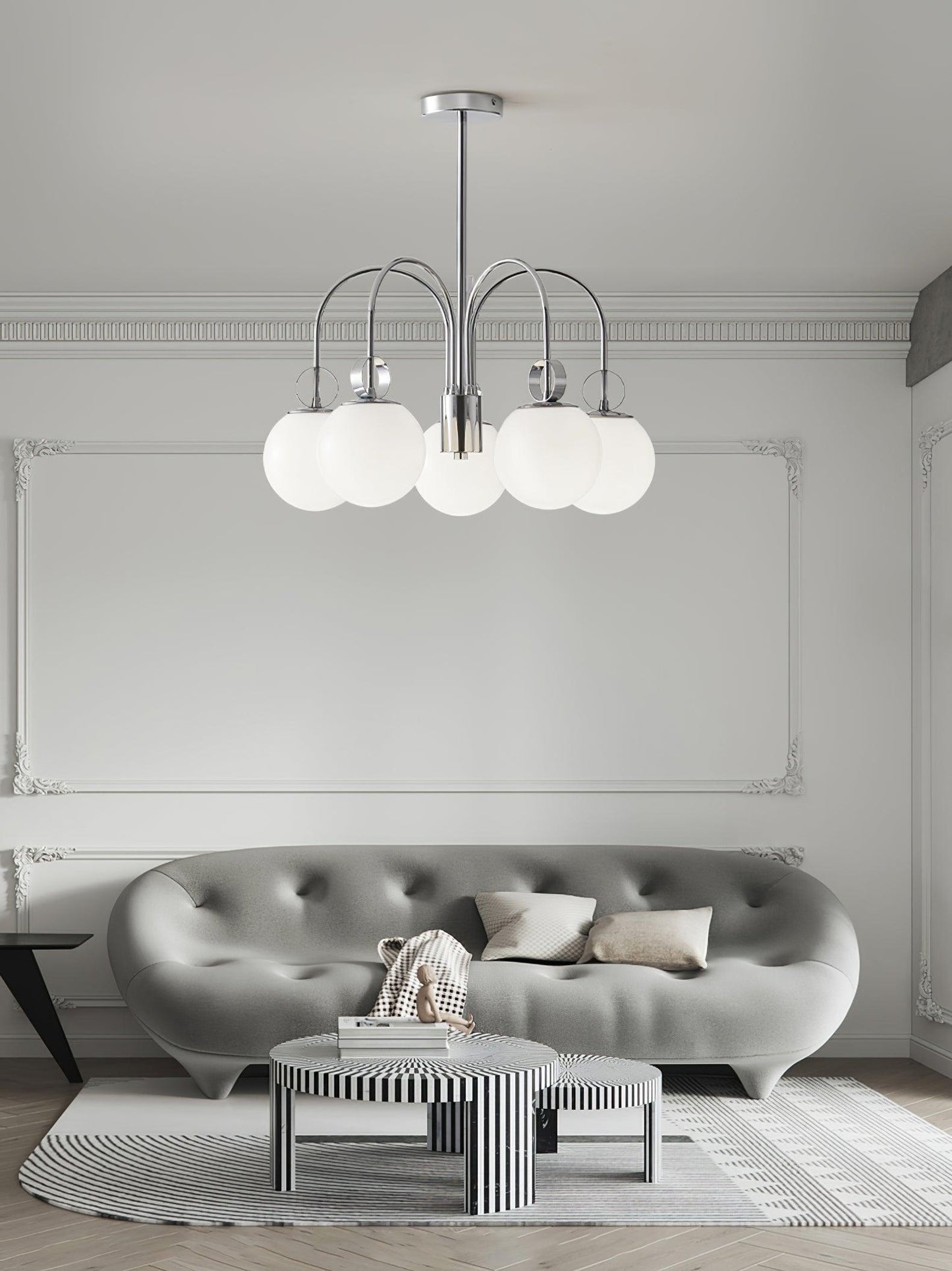 Carisa Collection Modern Chandelier with Adjustable Brightness & Elega