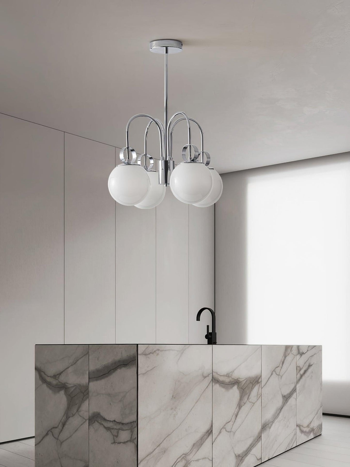 Carisa Collection Modern Chandelier with Adjustable Brightness & Elega