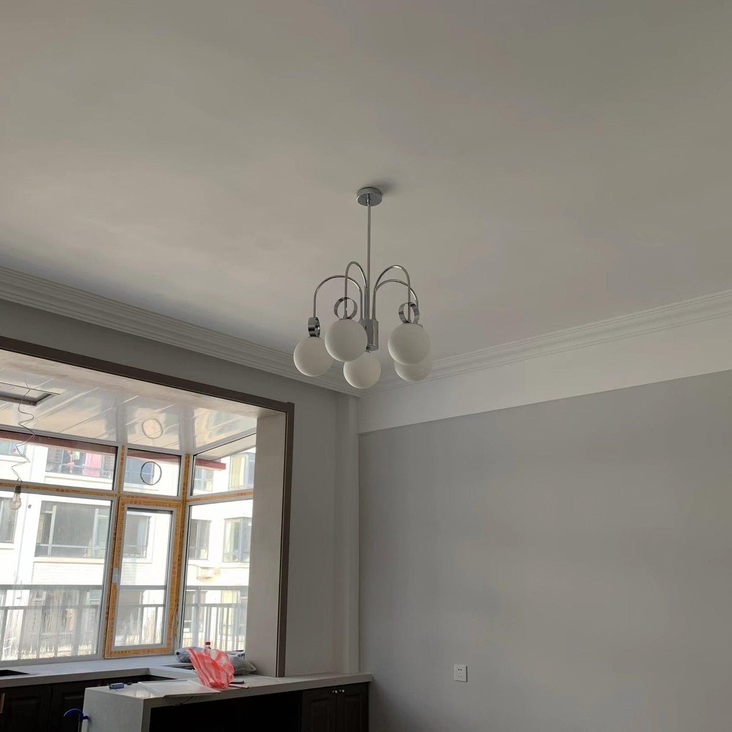 Carisa Collection Modern Chandelier with Adjustable Brightness & Elega