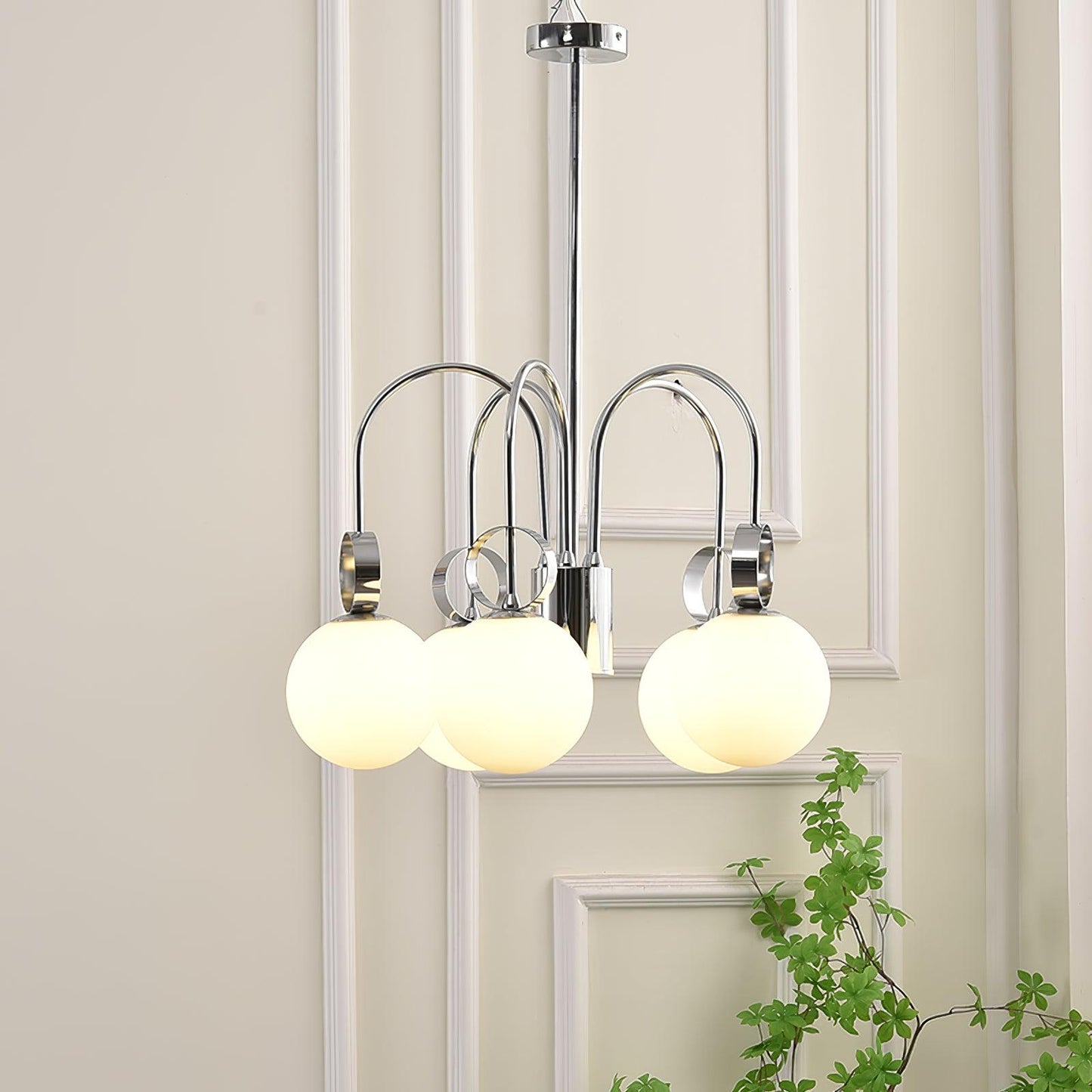 Carisa Collection Modern Chandelier with Adjustable Brightness & Elega