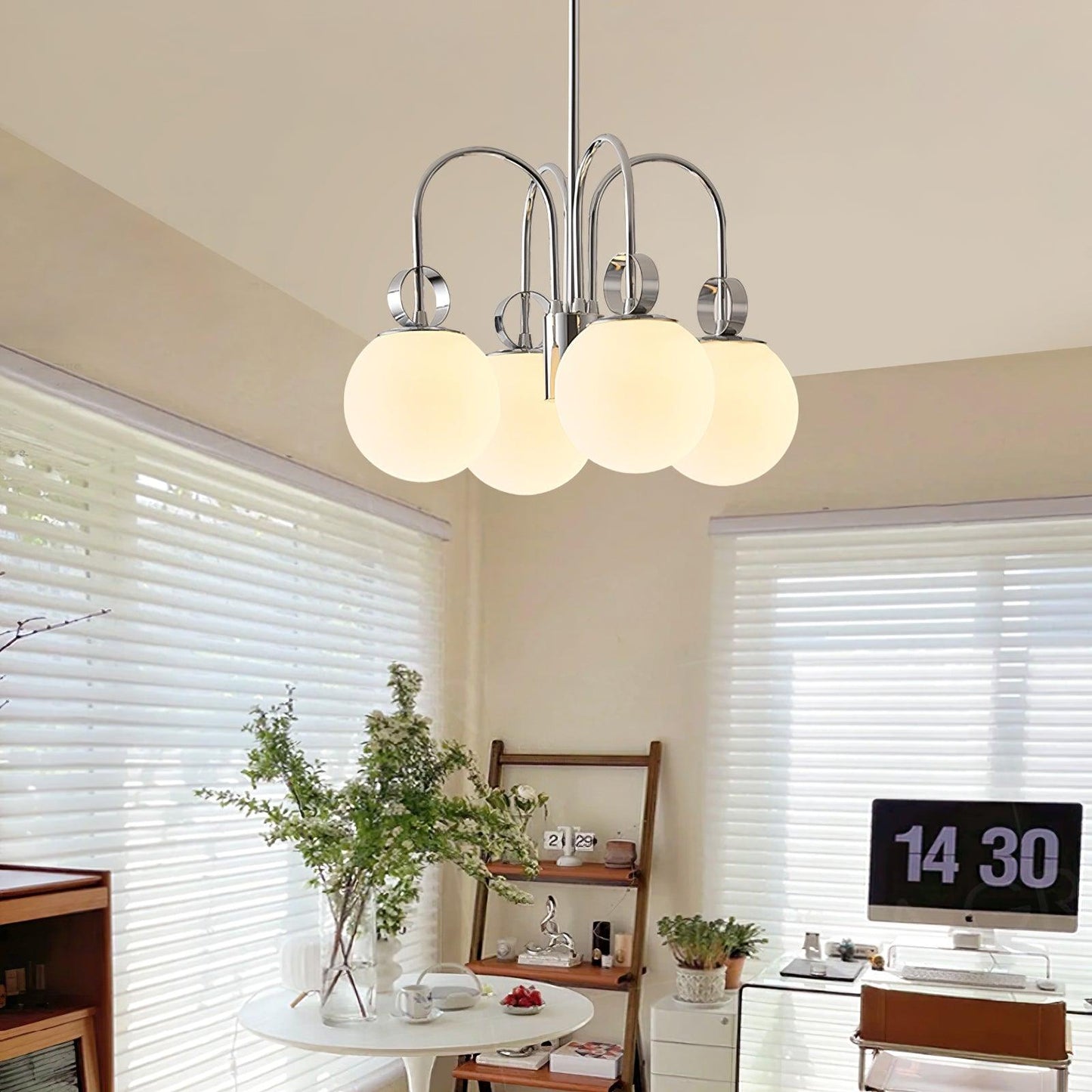 Carisa Collection Modern Chandelier with Adjustable Brightness & Elega