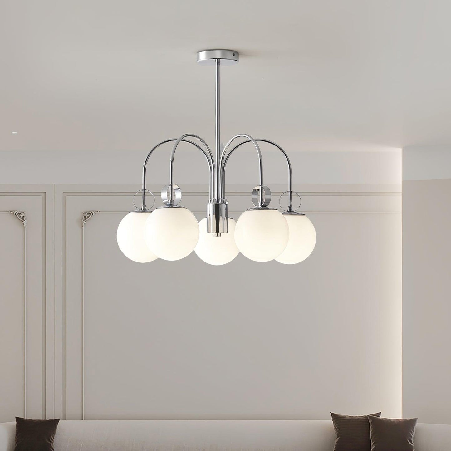 Carisa Collection Modern Chandelier with Adjustable Brightness & Elega