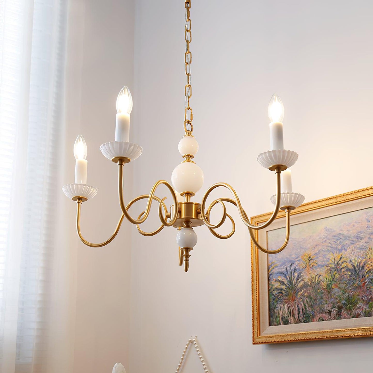 Carlita Crystal Chandelier - Elegant Lighting with Adjustable Height