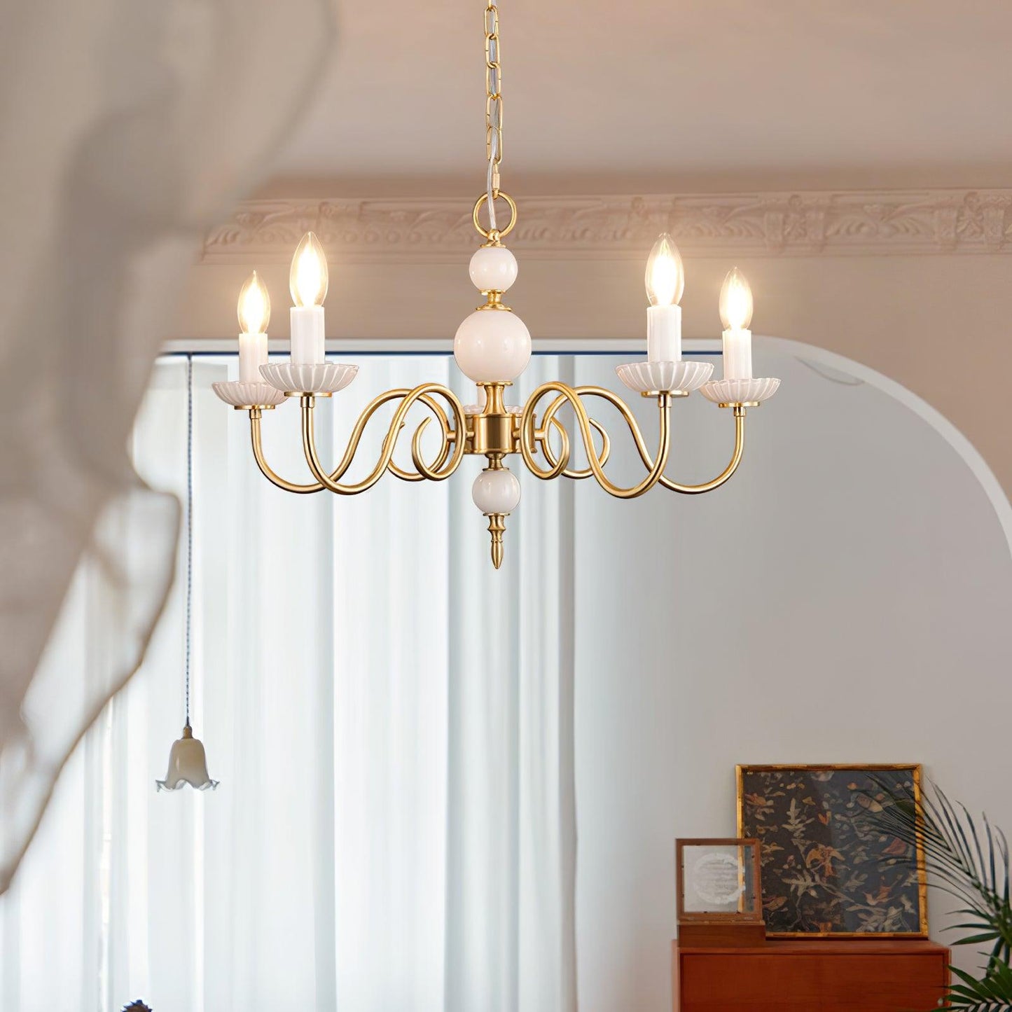 Carlita Crystal Chandelier - Elegant Lighting with Adjustable Height