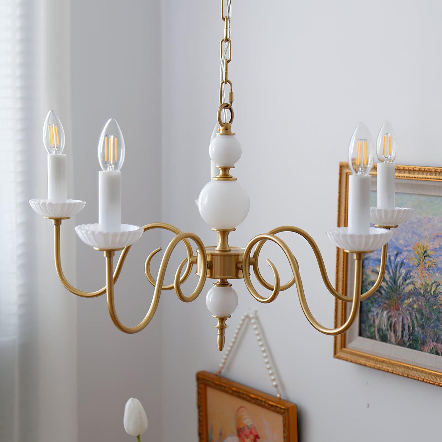 Carlita Crystal Chandelier - Elegant Lighting with Adjustable Height