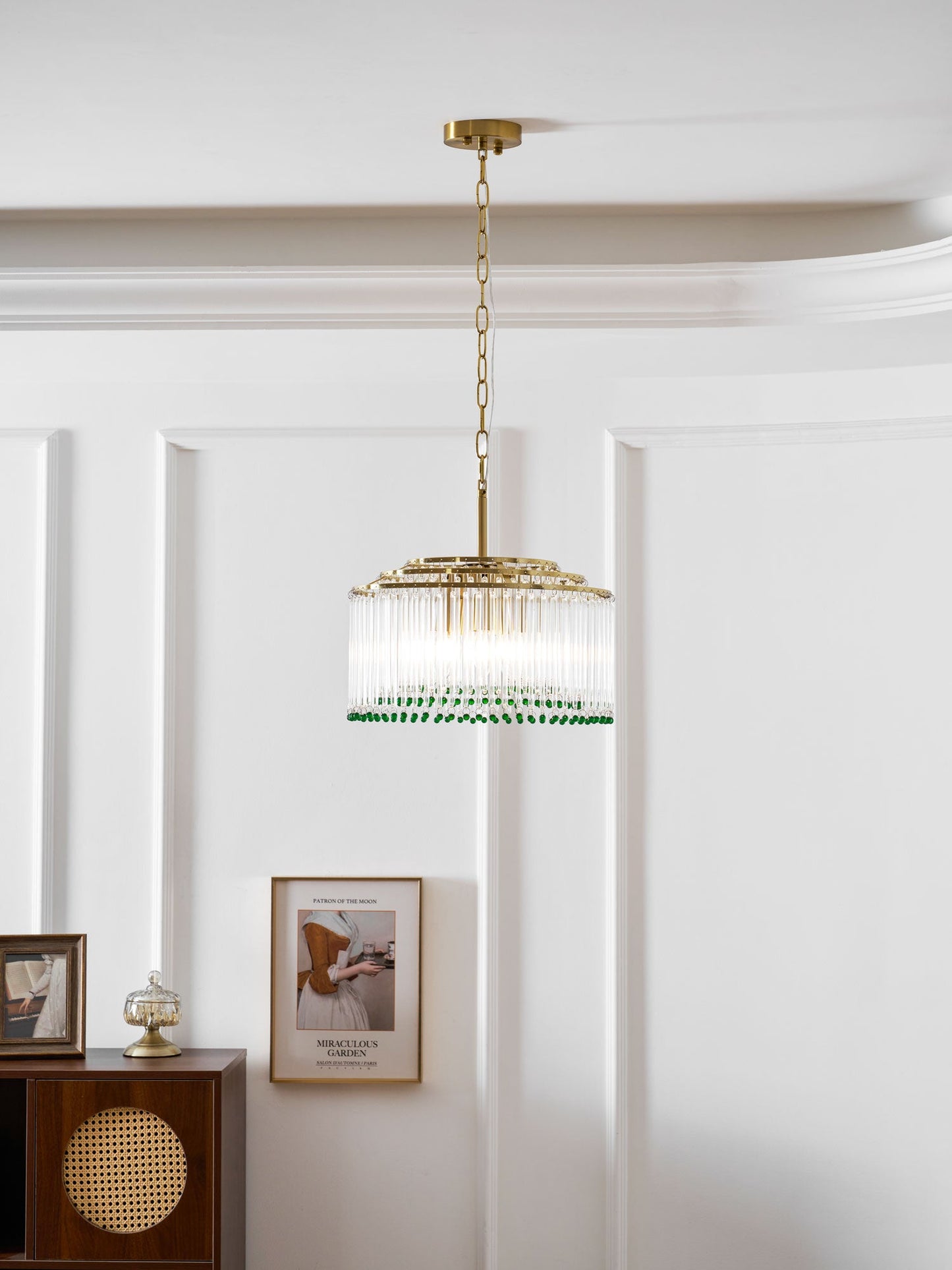 Casandra Crystal Chandelier - Elegant Design & Adjustable Height