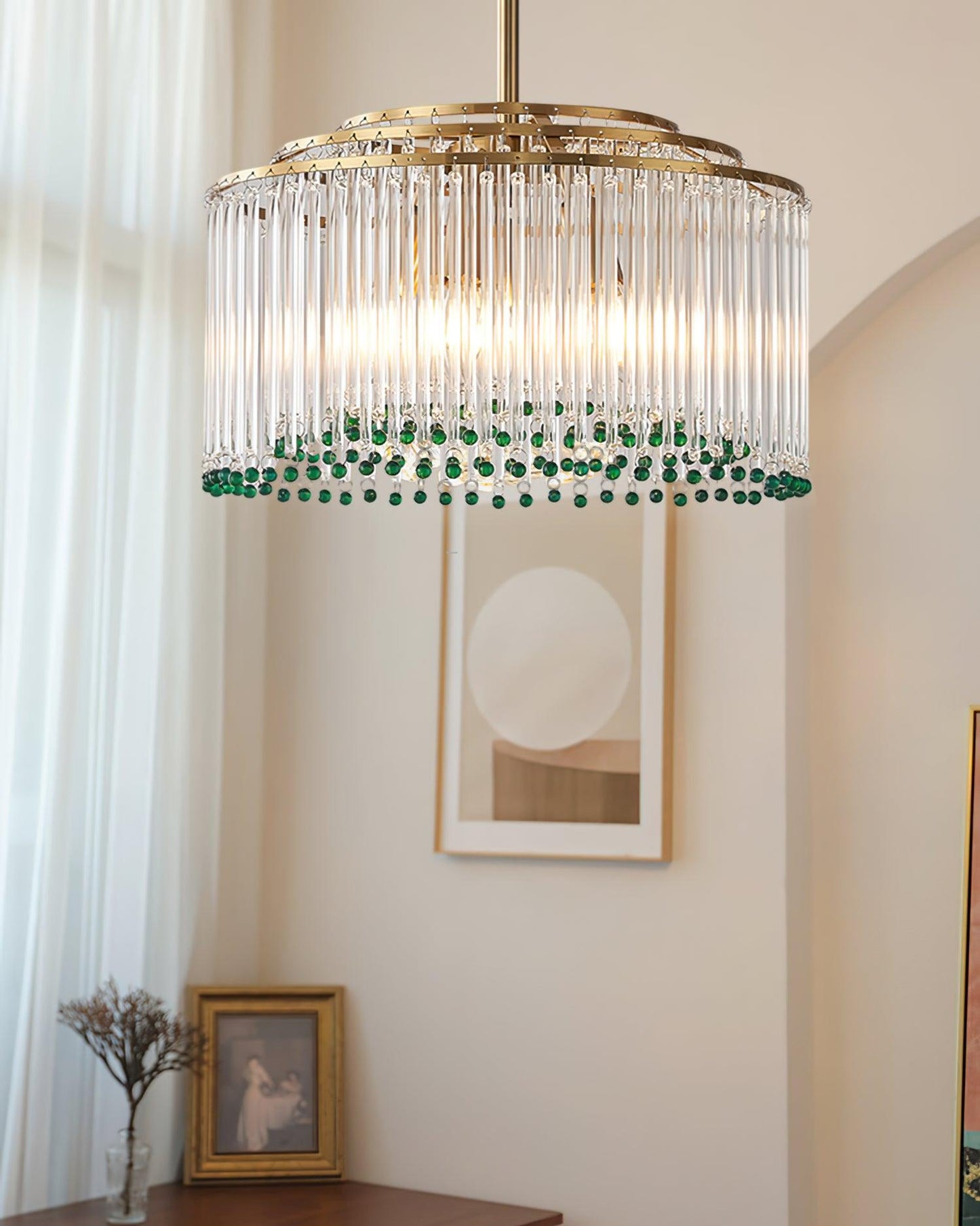 Casandra Crystal Chandelier - Elegant Design & Adjustable Height