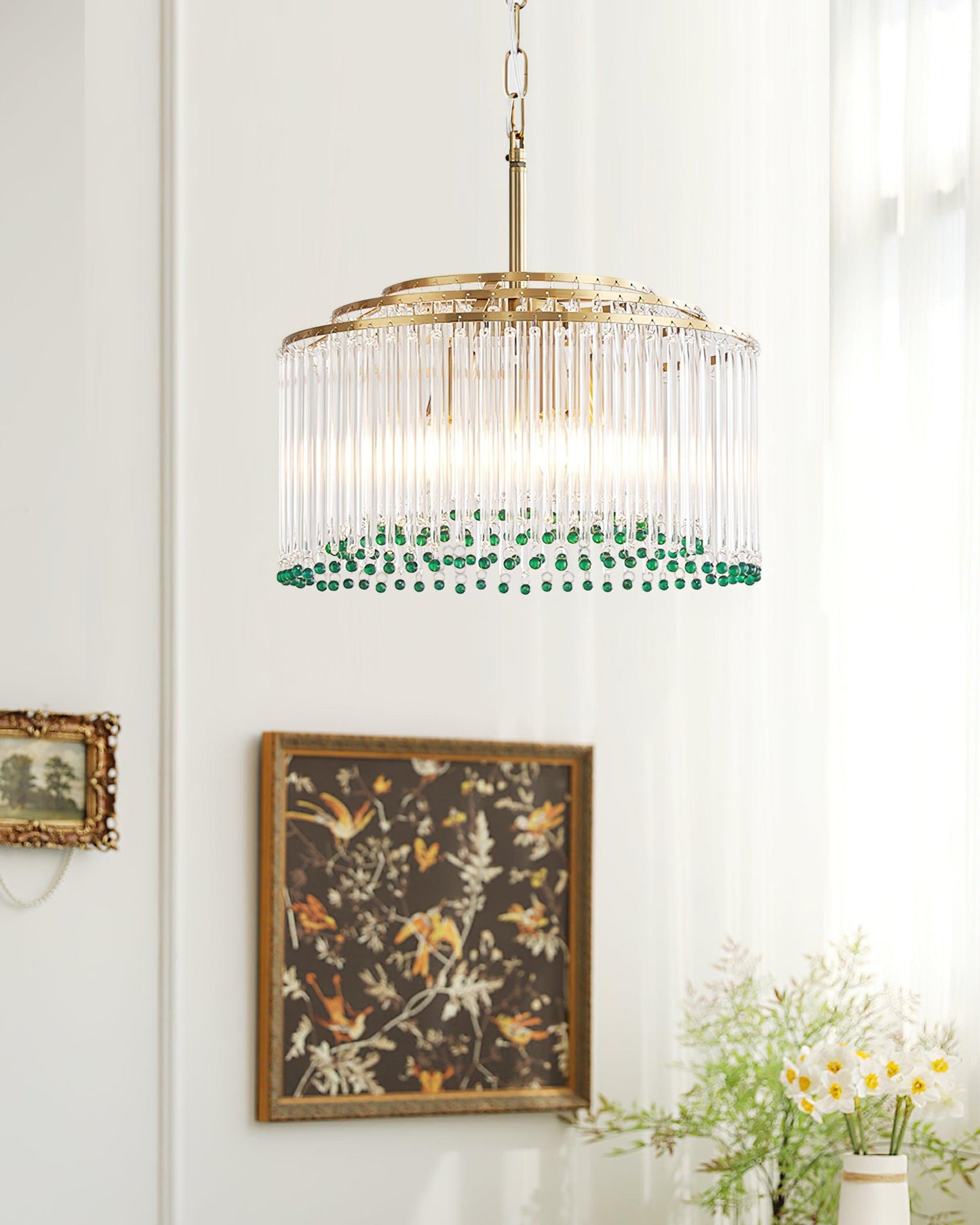 Casandra Crystal Chandelier - Elegant Design & Adjustable Height