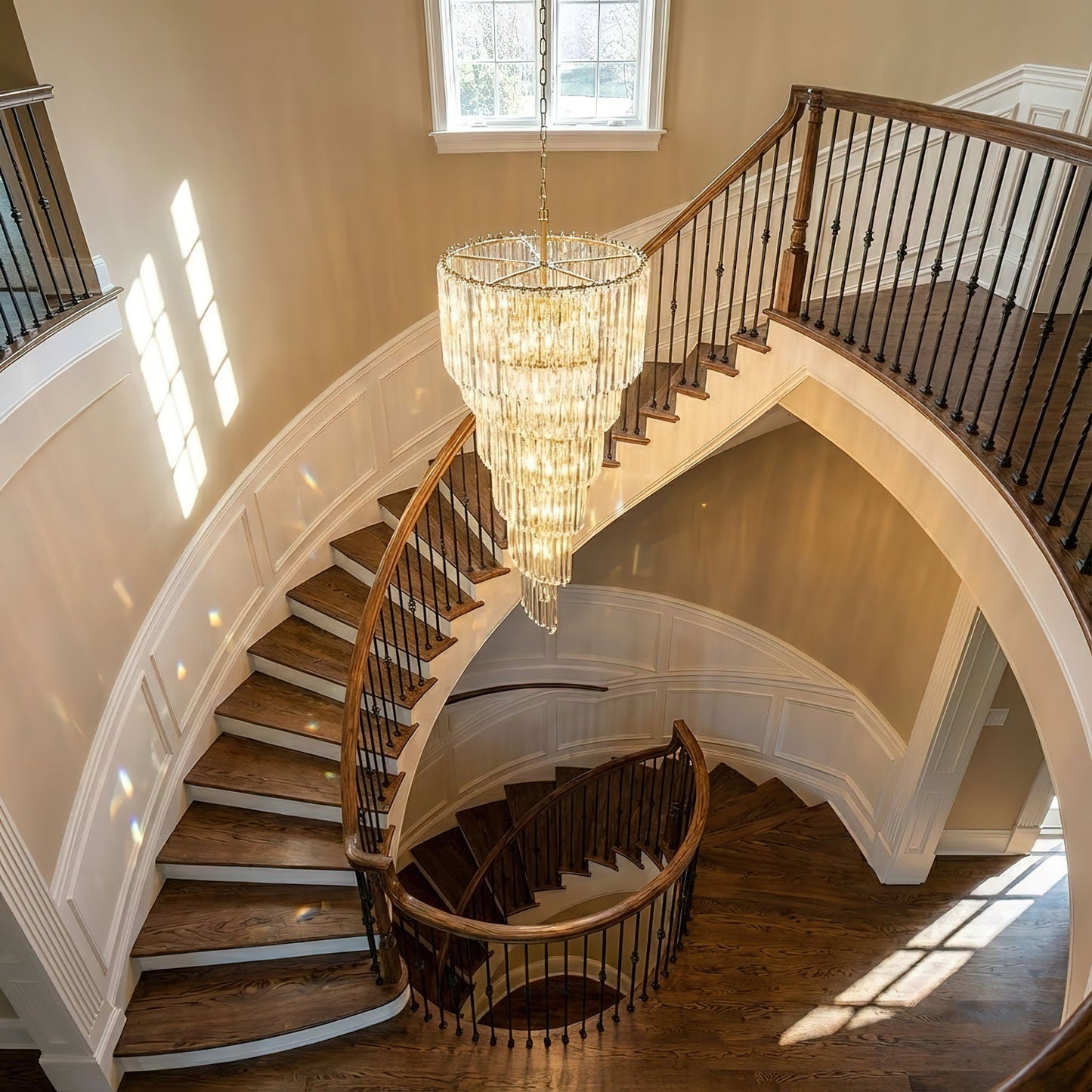Cascada Spiral Clear Chandelier - Elegant Design, Energy Efficient LED