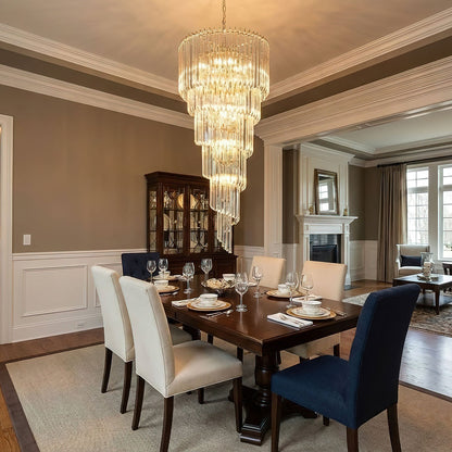 Cascada Spiral Clear Chandelier - Elegant Design, Energy Efficient LED
