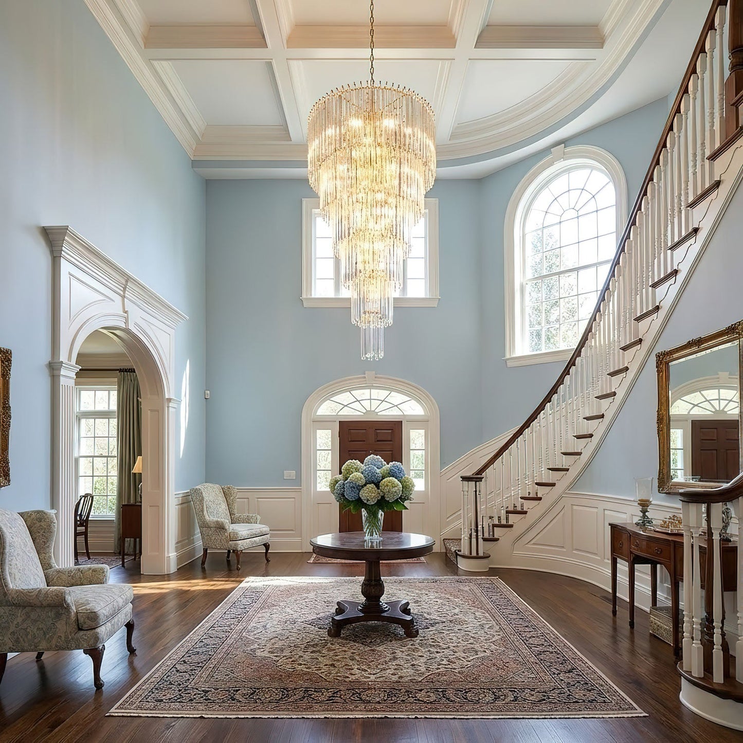 Cascada Spiral Clear Chandelier - Elegant Design, Energy Efficient LED
