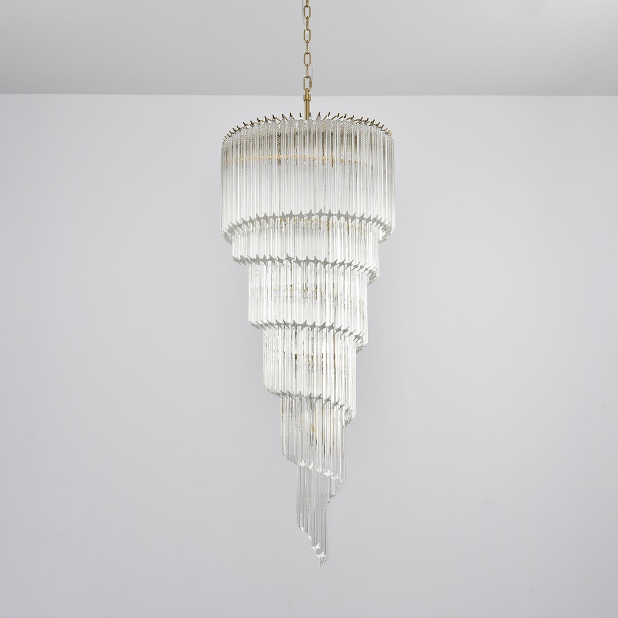 Cascada Spiral Clear Chandelier - Elegant Design, Energy Efficient LED