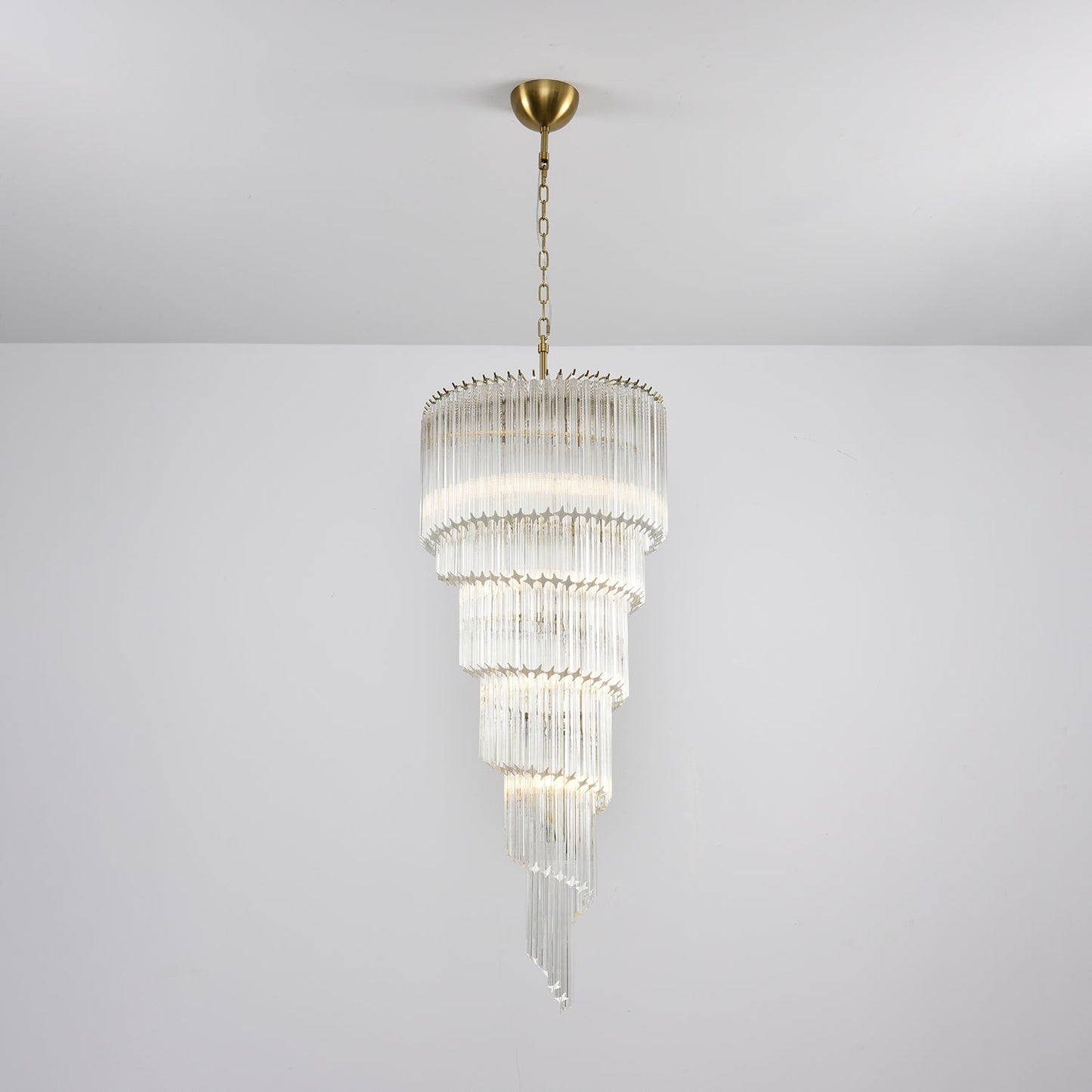 Cascada Spiral Clear Chandelier - Elegant Design, Energy Efficient LED