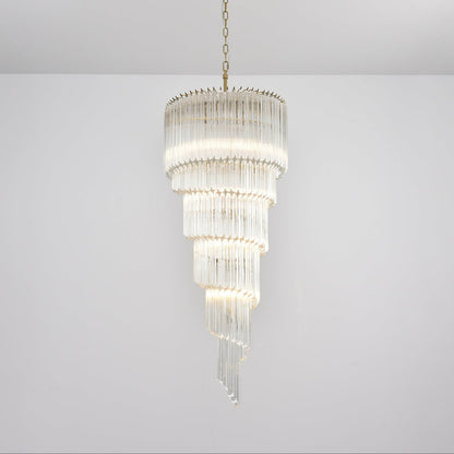 Cascada Spiral Clear Chandelier - Elegant Design, Energy Efficient LED