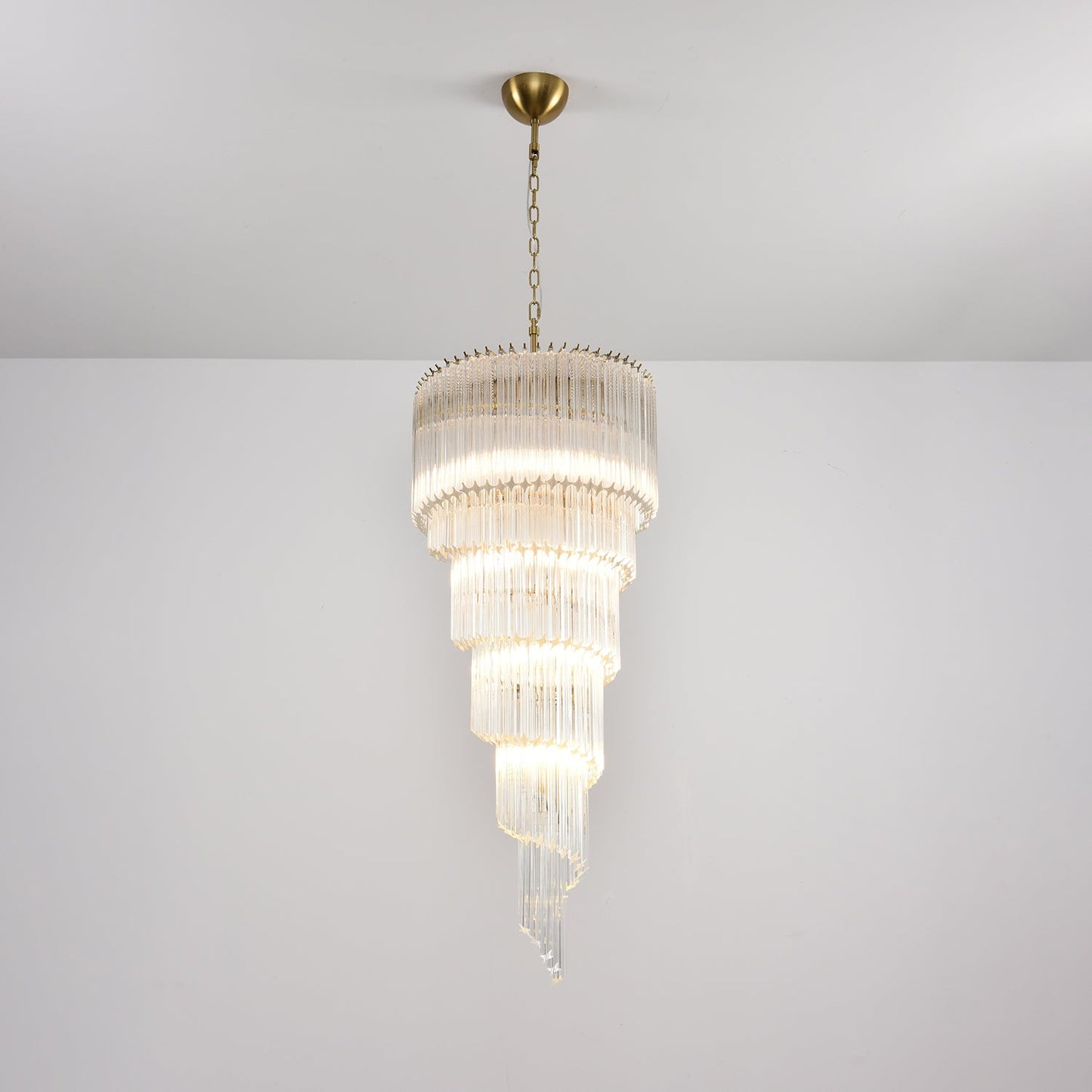 Cascada Spiral Clear Chandelier - Elegant Design, Energy Efficient LED