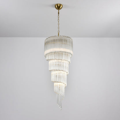 Cascada Spiral Clear Chandelier - Elegant Design, Energy Efficient LED