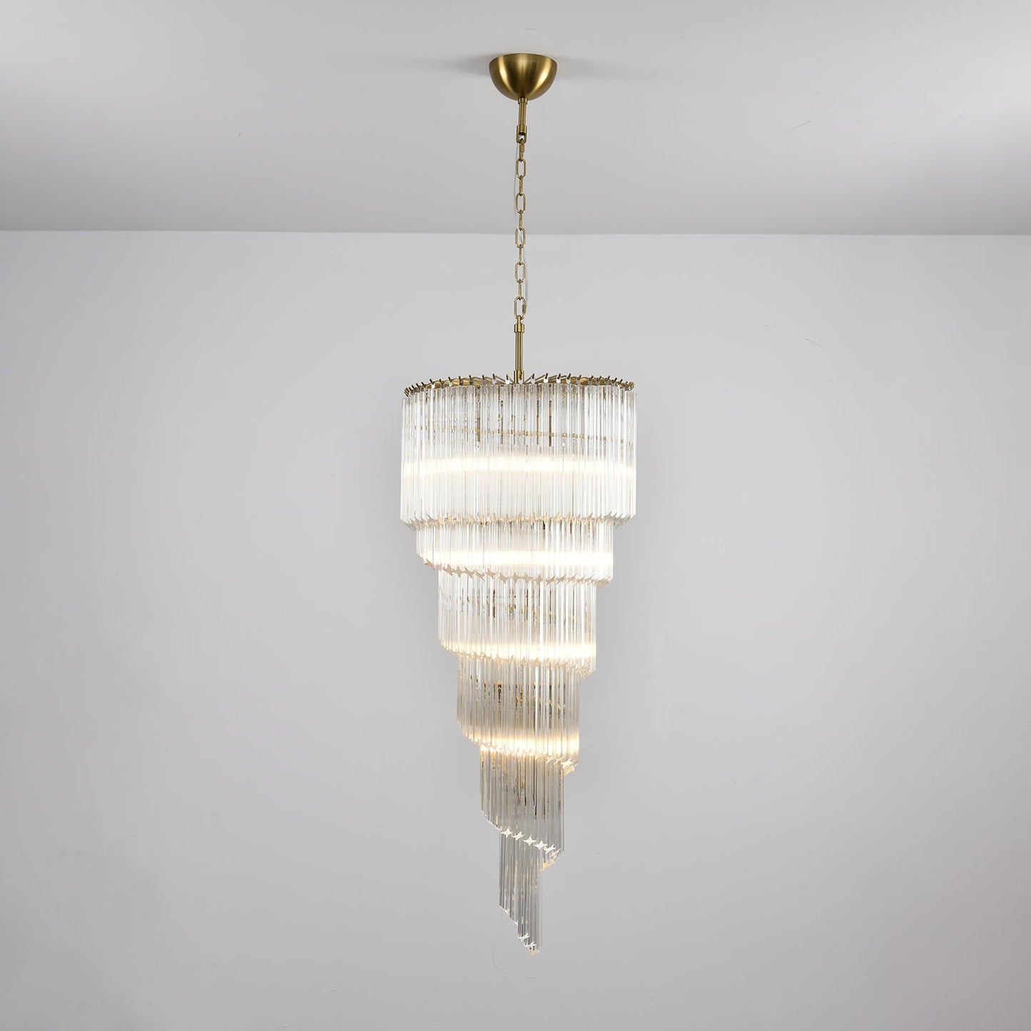 Cascada Spiral Clear Chandelier - Elegant Design, Energy Efficient LED