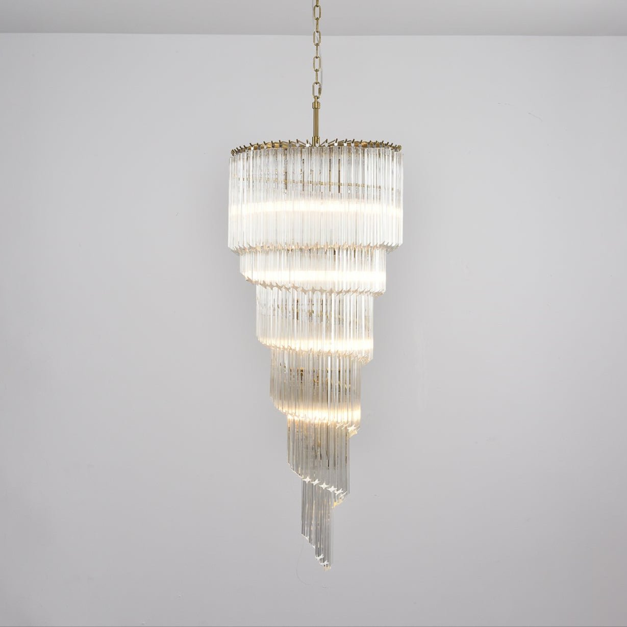 Cascada Spiral Clear Chandelier - Elegant Design, Energy Efficient LED