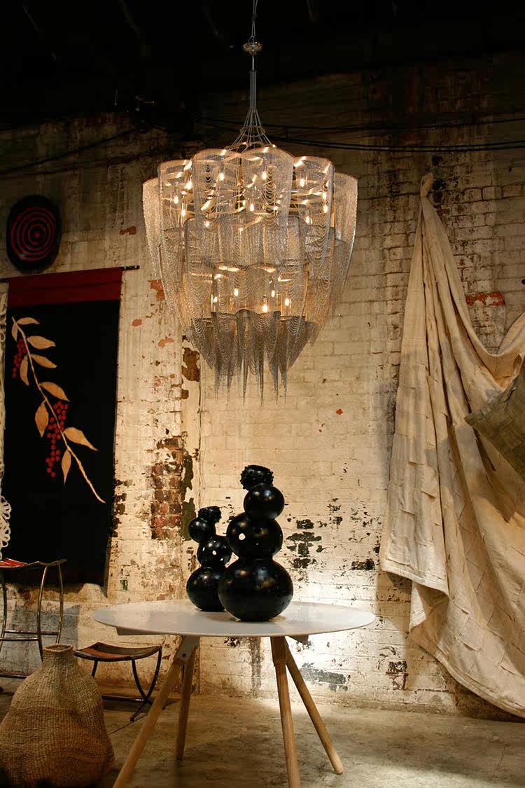 Cascade Aluminum Chain Chandelier - Modern Design with Adjustable Heig