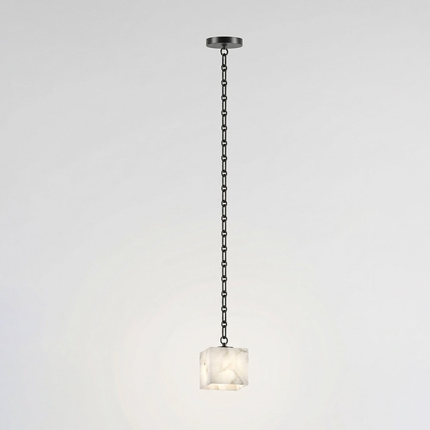 Cascade Chain Cube Chandelier - Modern Design, Adjustable Height, LED
